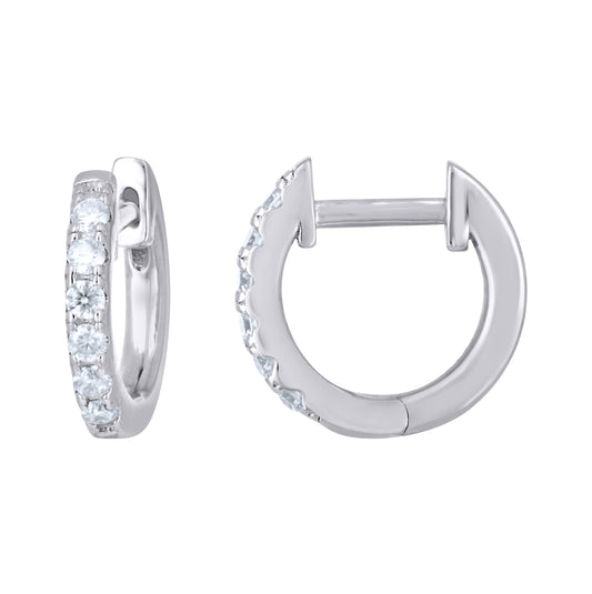 Sterling Silver Womens Moissanite Fashion Hoop Earrings– Elegant Jewelry Gift for Birthday, Anniversary, Engagement, Wedding