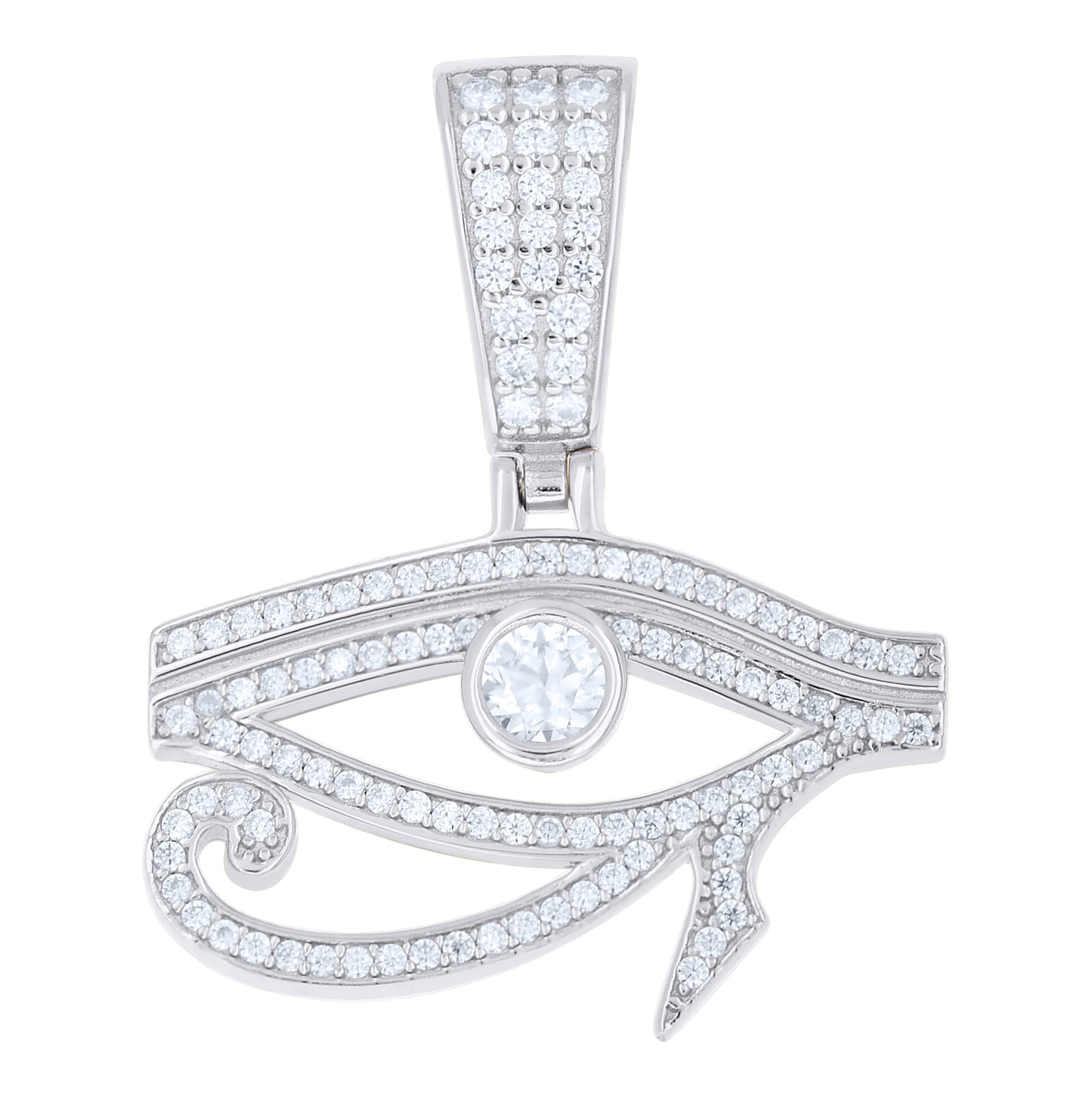Sterling Silver Unisex  1.21ct  Moissanite Horse Eye Good Luck Pendant – Elegant Jewelry Gift for Birthday, Anniversary, Engagement, Wedding