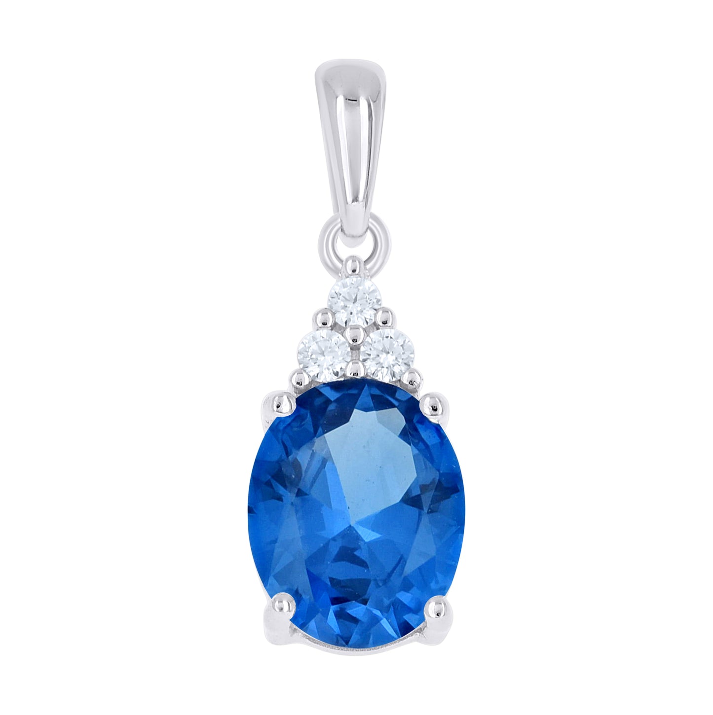 Sterling Silver Womens Oval Round Purple White Cubic-Zirconia Fashion Pendant – Elegant Jewelry Gift for Birthday, Anniversary, Engagement, Wedding