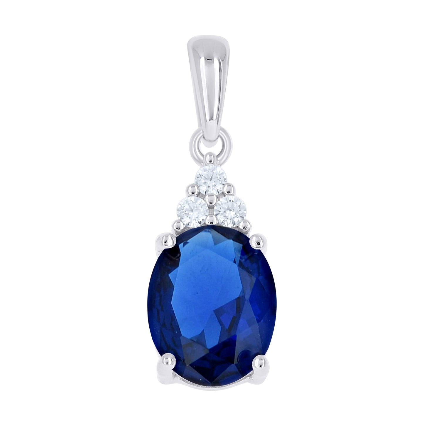 Sterling Silver Womens Oval Round Purple White Cubic-Zirconia Fashion Pendant – Elegant Jewelry Gift for Birthday, Anniversary, Engagement, Wedding