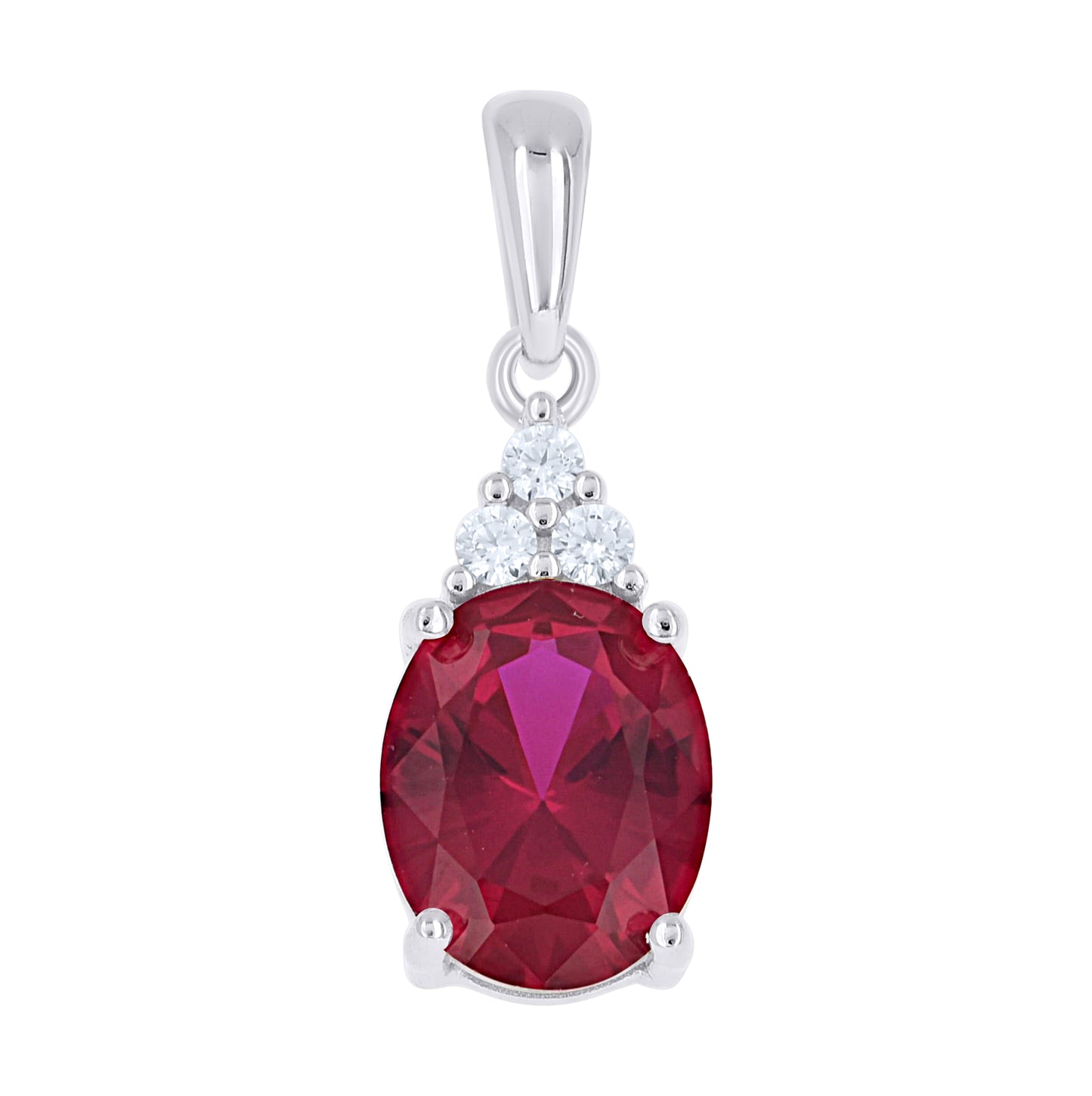 Sterling Silver Womens Oval Round Purple White Cubic-Zirconia Fashion Pendant – Elegant Jewelry Gift for Birthday, Anniversary, Engagement, Wedding