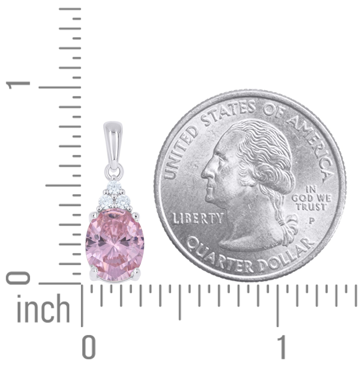 Sterling Silver Womens Oval Round Purple White Cubic-Zirconia Fashion Pendant – Elegant Jewelry Gift for Birthday, Anniversary, Engagement, Wedding