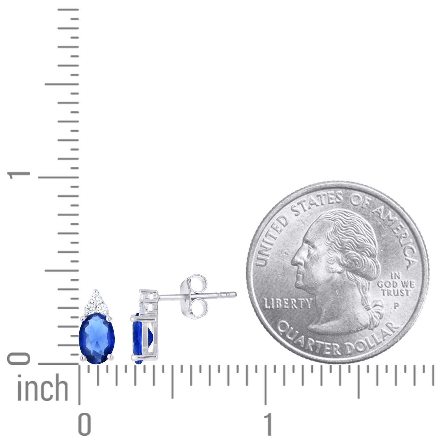 Sterling Silver Womens Oval Round Purple White Cubic-Zirconia Stud Earrings – Elegant Jewelry Gift for Birthday, Anniversary, Engagement, Wedding