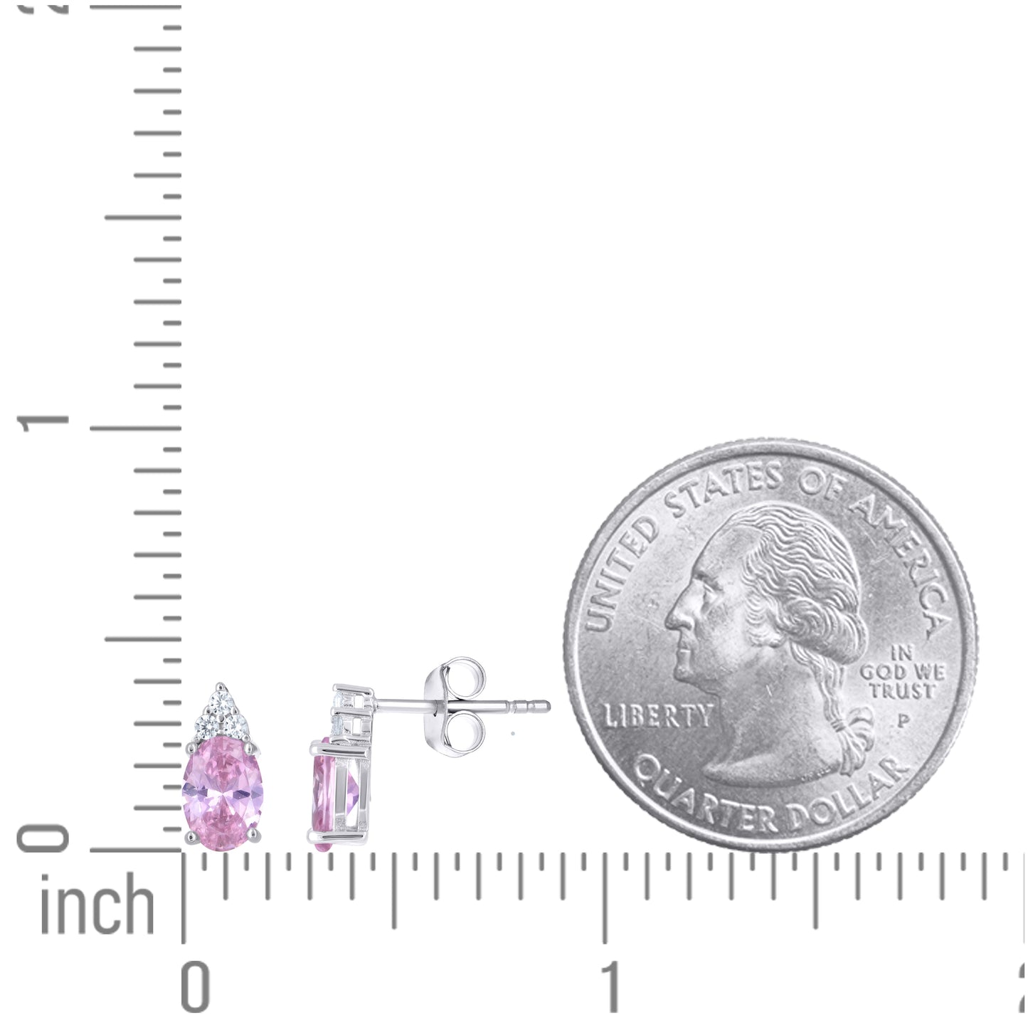Sterling Silver Womens Oval Round Purple White Cubic-Zirconia Stud Earrings – Elegant Jewelry Gift for Birthday, Anniversary, Engagement, Wedding