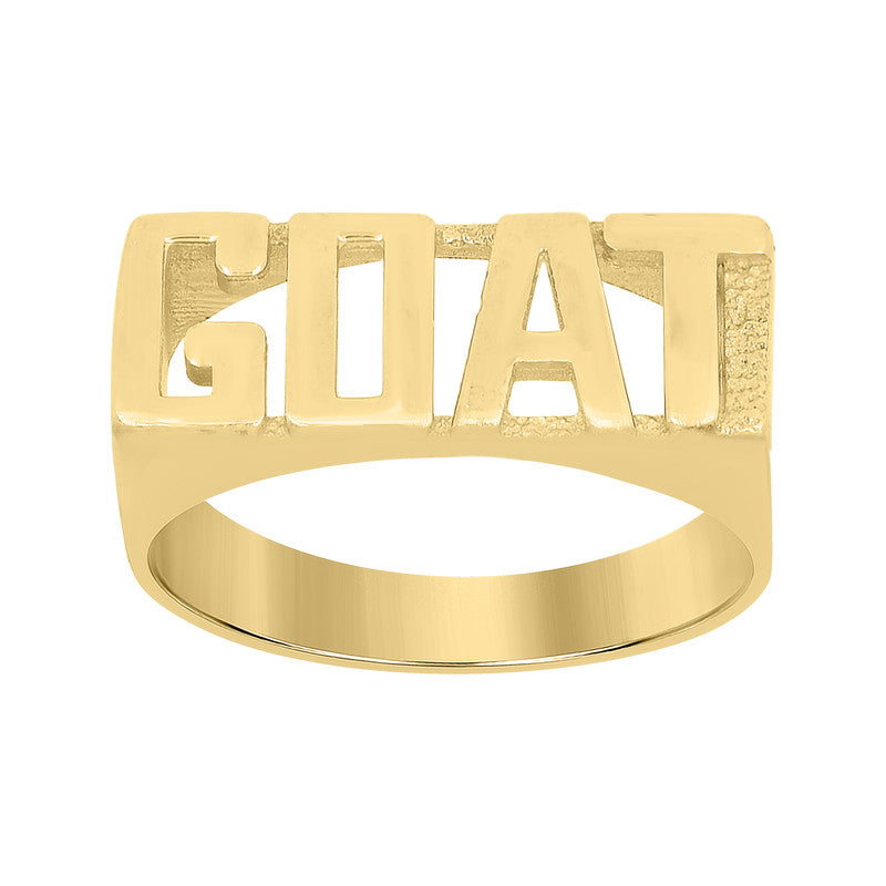 10kt Yellow Gold Mens Goat Fashion Ring