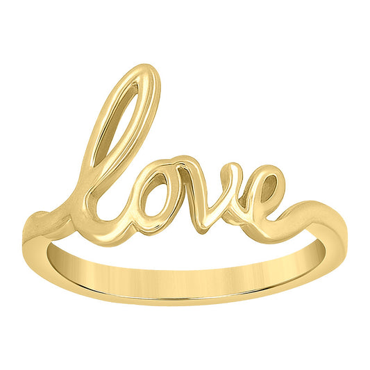 10kt Yellow Gold Unisex Love Ring