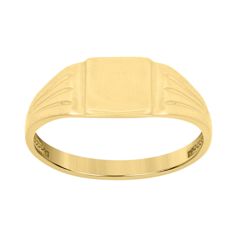 10kt Yellow Gold Mens Square Head Signet Ring