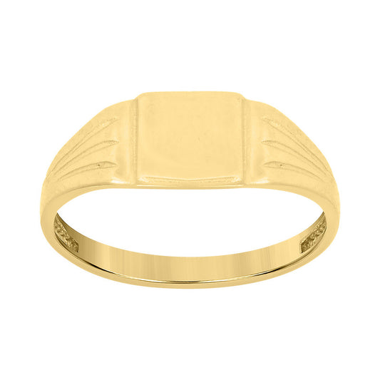 10kt Yellow Gold Mens Square Head Signet Ring