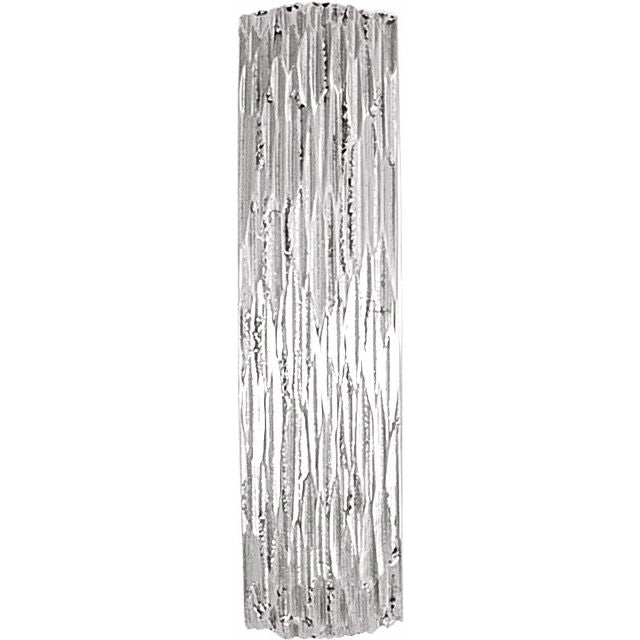 14K Yellow Or White Gold Polished Bark-Style Comfort-Fit Band With Bead Blast Finish