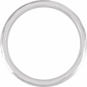 14K Yellow Or White Or Rose Gold Or Sterling Silver Or Platinum Tree Bark-Inspired Comfort-Fit Flat Band