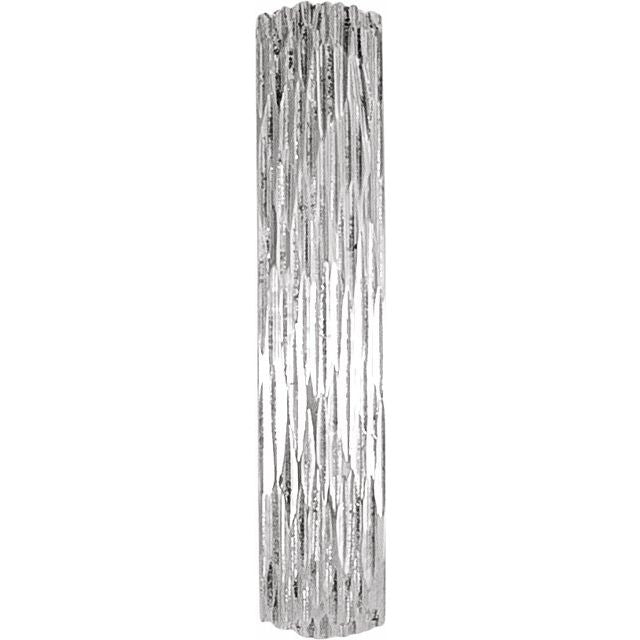 14K Yellow Or White Gold Polished Bark-Style Comfort-Fit Band With Bead Blast Finish