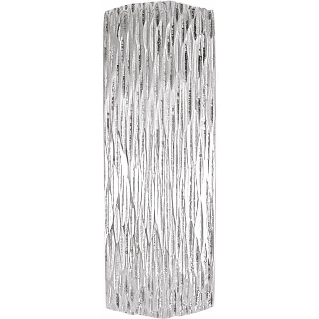 14K Yellow Or White Gold Polished Bark-Style Comfort-Fit Band With Bead Blast Finish