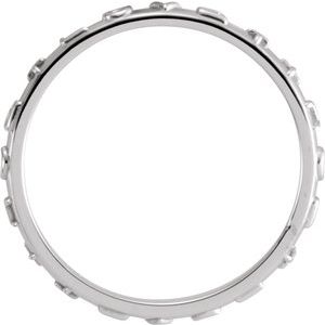 14K White Gold 9 With Box Polished True Love Chastity Ring With Box Size 9