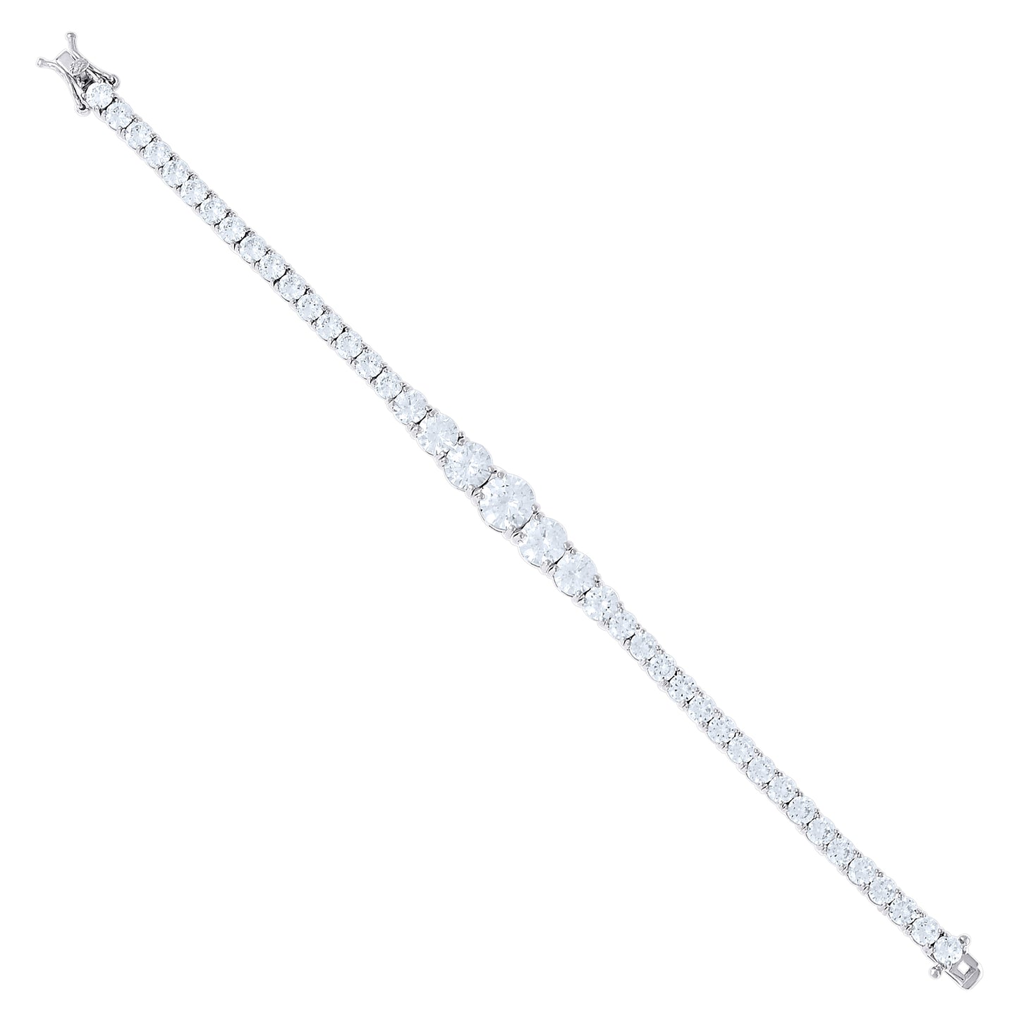 Sterling Silver Womens Cubic-Zirconia Tennis Bracelet 7.25 Inches– Elegant Jewelry Gift for Birthday, Anniversary, Engagement, Wedding