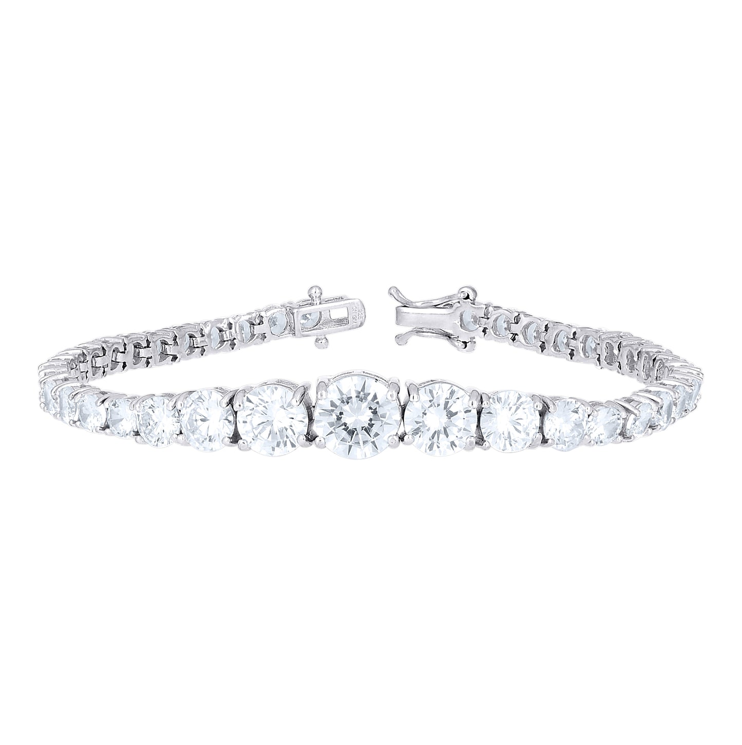 Sterling Silver Womens Cubic-Zirconia Tennis Bracelet 7.25 Inches– Elegant Jewelry Gift for Birthday, Anniversary, Engagement, Wedding
