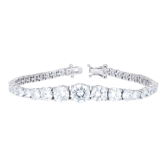 Sterling Silver Womens Cubic-Zirconia Tennis Bracelet 7.25 Inches– Elegant Jewelry Gift for Birthday, Anniversary, Engagement, Wedding