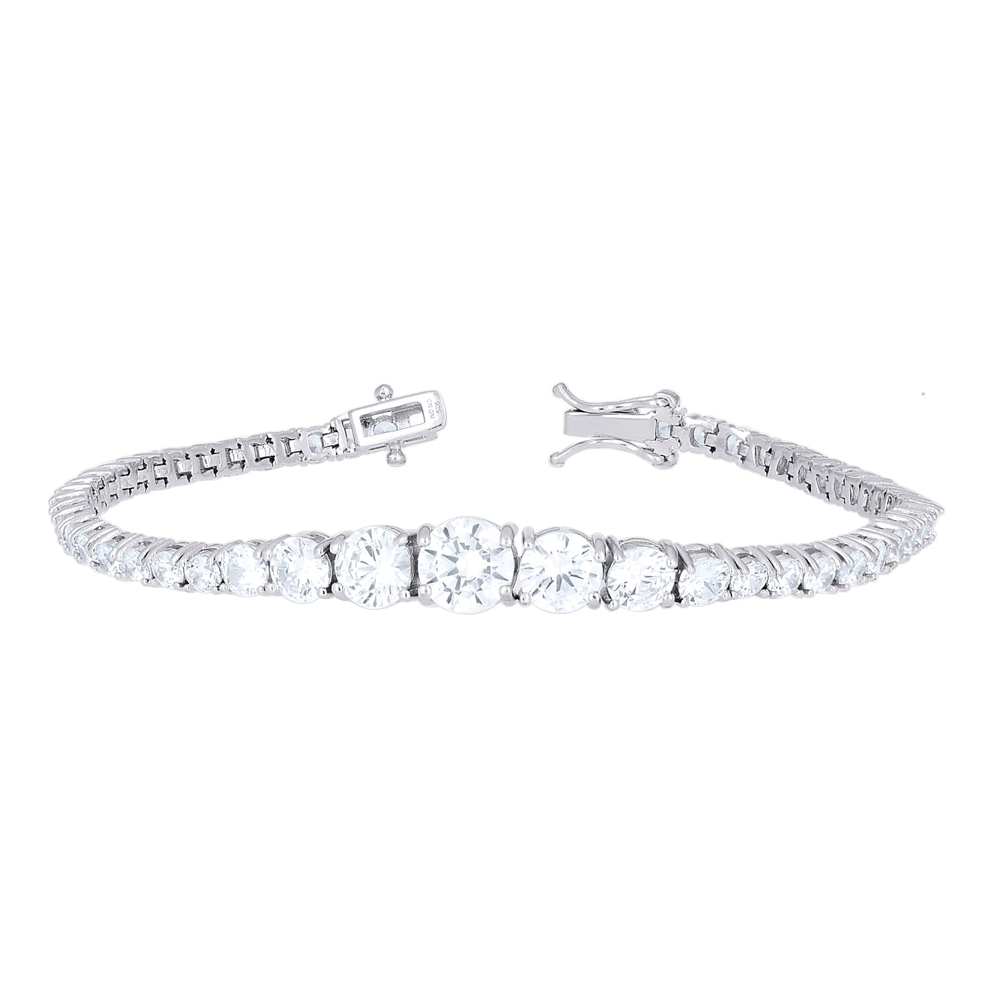 Sterling Silver Womens Cubic-Zirconia Tennis Bracelet 7.25 Inches– Elegant Jewelry Gift for Birthday, Anniversary, Engagement, Wedding