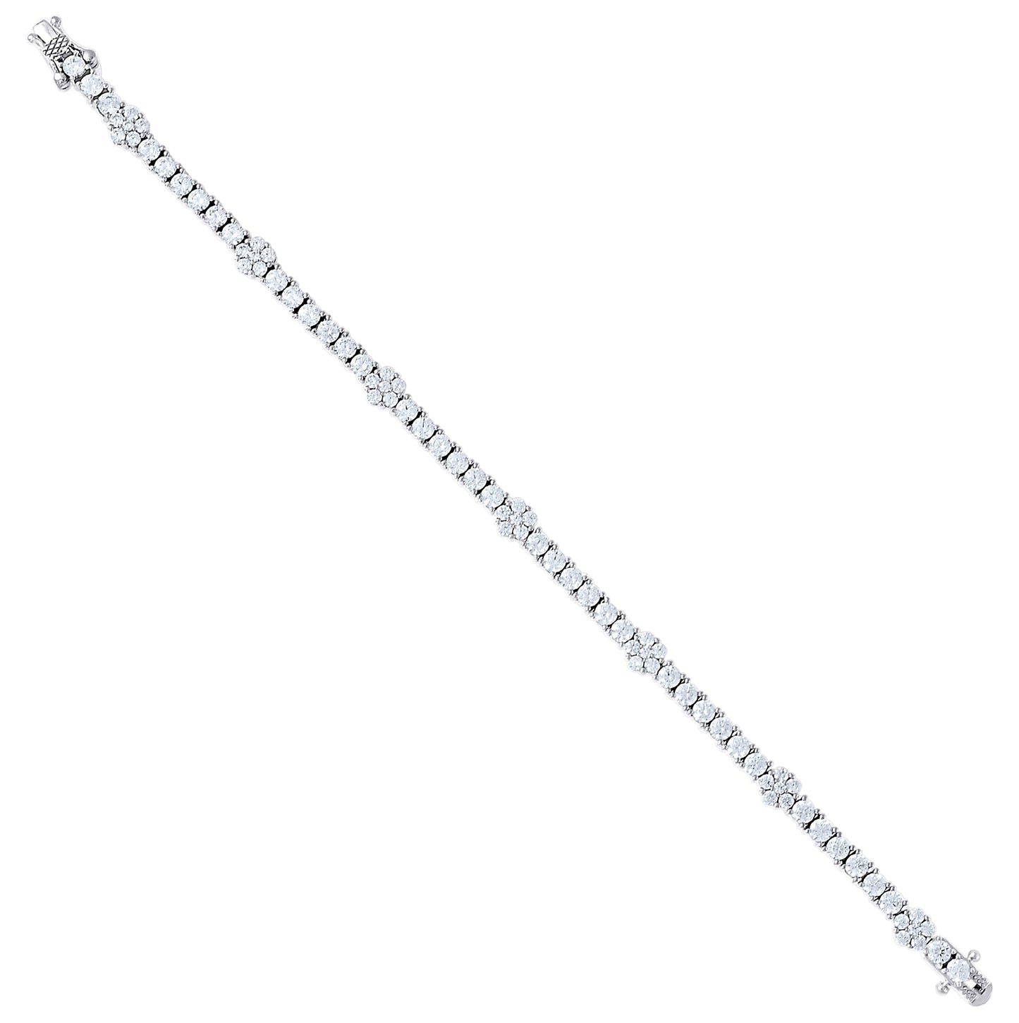 Sterling Silver Womens Round White Cubic-Zirconia Tennis Bracelet 7 Inches– Elegant Jewelry Gift for Birthday, Anniversary, Engagement, Wedding