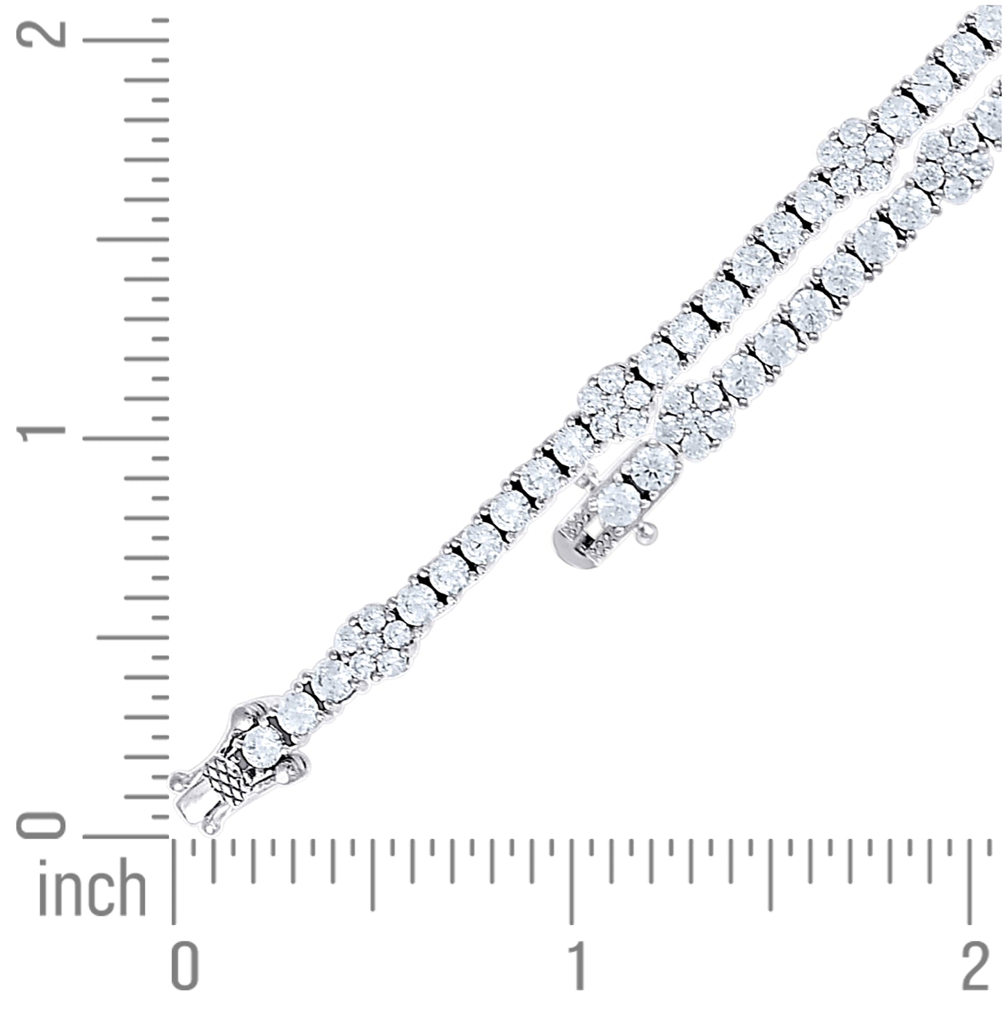 Sterling Silver Womens Round White Cubic-Zirconia Tennis Bracelet 7 Inches– Elegant Jewelry Gift for Birthday, Anniversary, Engagement, Wedding