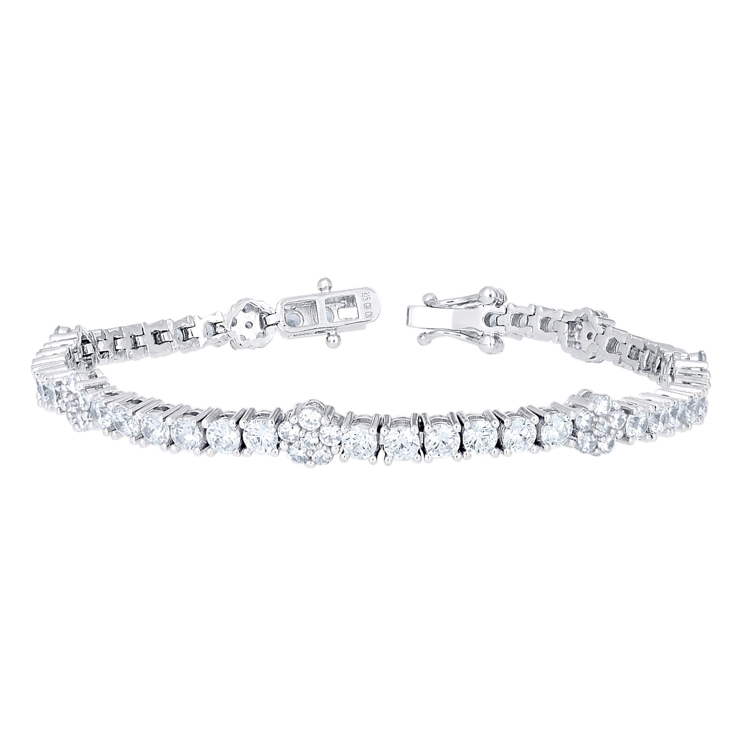 Sterling Silver Womens Round White Cubic-Zirconia Tennis Bracelet 7 Inches– Elegant Jewelry Gift for Birthday, Anniversary, Engagement, Wedding