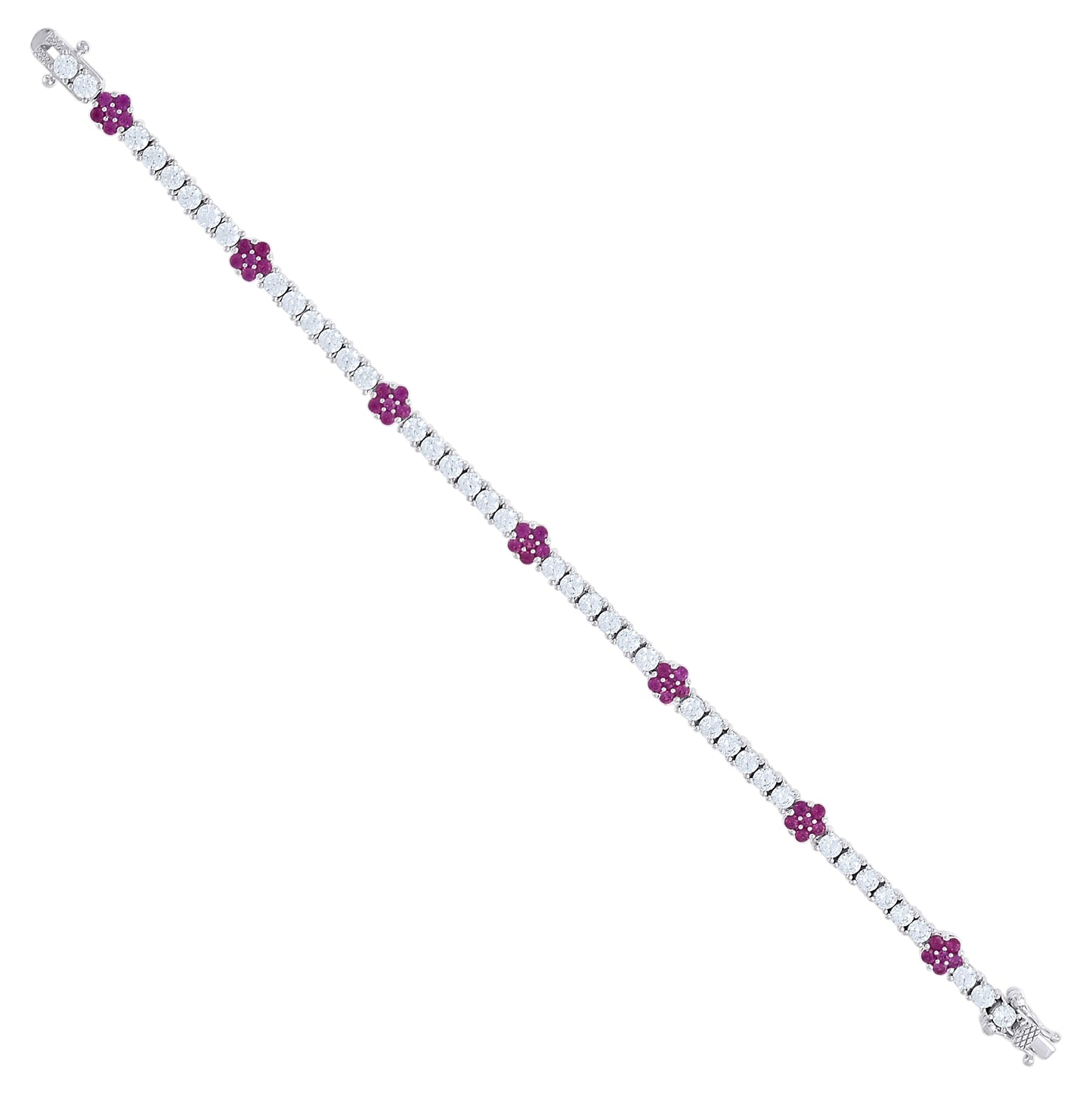 Sterling Silver Womens Round White Cubic-Zirconia Tennis Bracelet 7 Inches– Elegant Jewelry Gift for Birthday, Anniversary, Engagement, Wedding