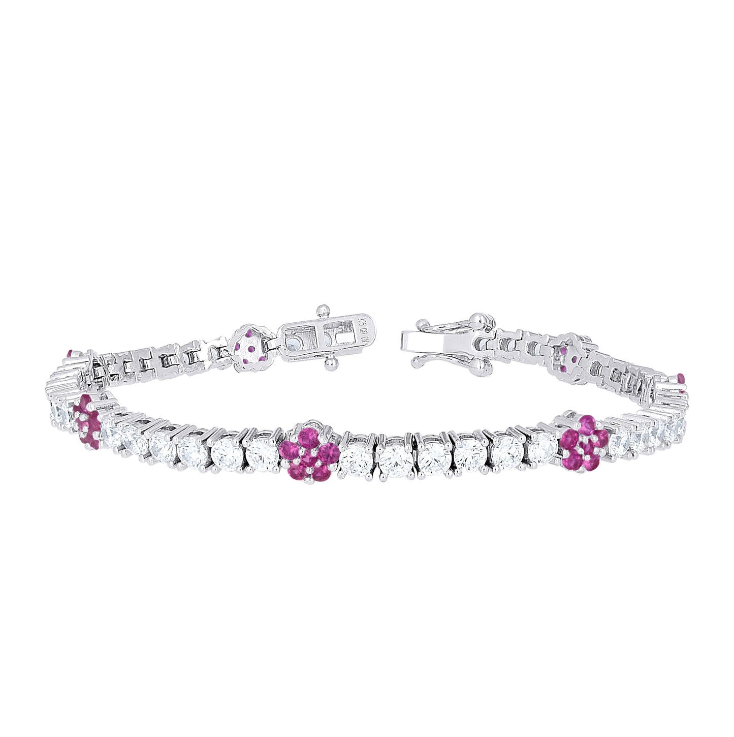 Sterling Silver Womens Round White Cubic-Zirconia Tennis Bracelet 7 Inches– Elegant Jewelry Gift for Birthday, Anniversary, Engagement, Wedding