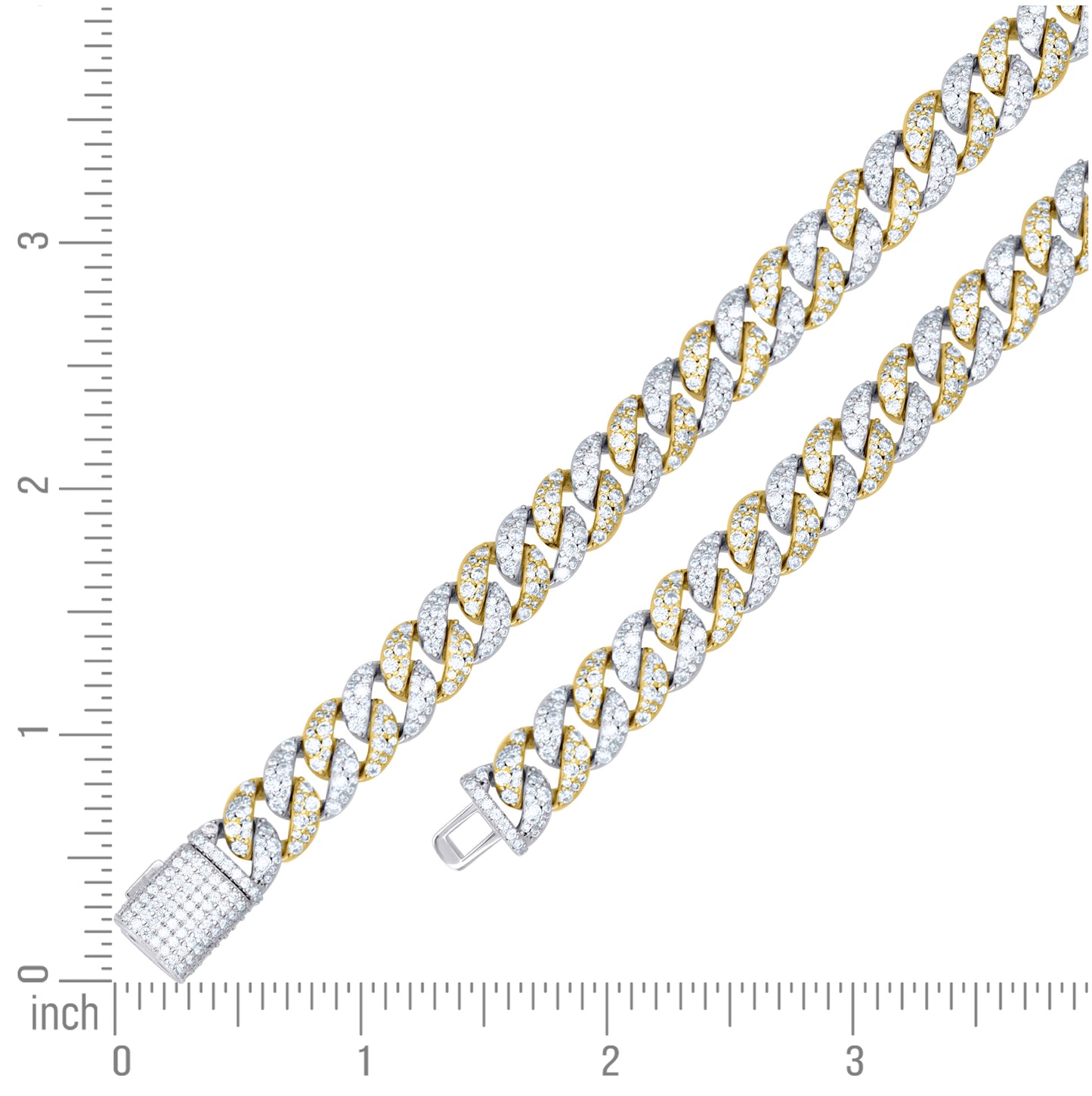 Sterling Silver Unisex Moissanite Miami Cuban Chain Necklace 10mm 18 Inches– Elegant Jewelry Gift for Birthday, Anniversary, Engagement, Wedding