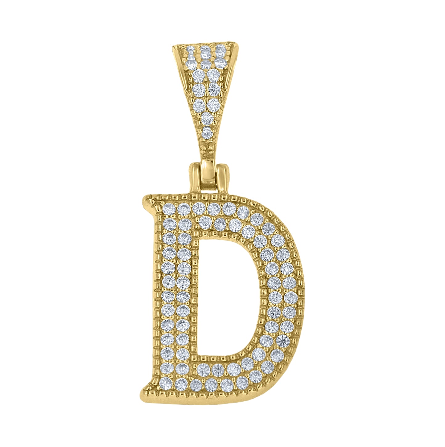 Sterling Silver Unisex Moissanite Initial Letter A Charm Pendant – Elegant Jewelry Gift for Birthday, Anniversary, Engagement, Wedding
