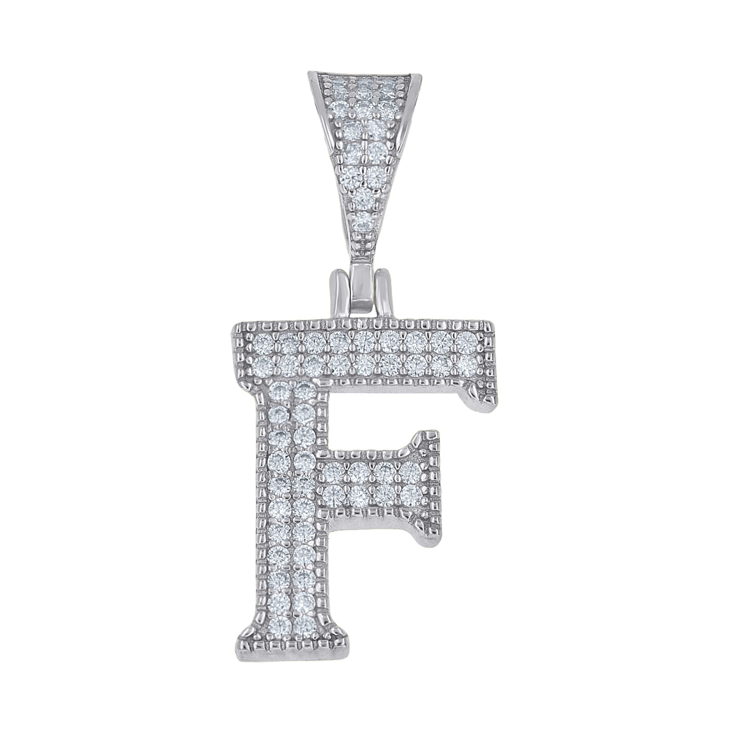 Sterling Silver Unisex Moissanite Initial Letter A Charm Pendant – Elegant Jewelry Gift for Birthday, Anniversary, Engagement, Wedding