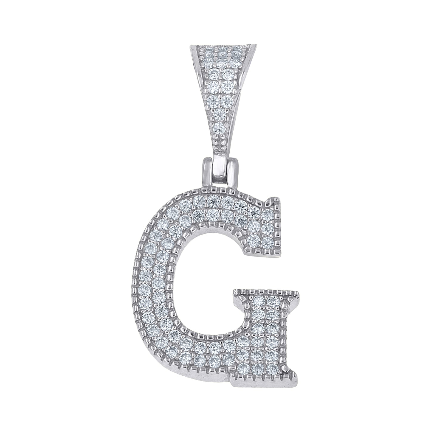 Sterling Silver Unisex Moissanite Initial Letter A Charm Pendant – Elegant Jewelry Gift for Birthday, Anniversary, Engagement, Wedding