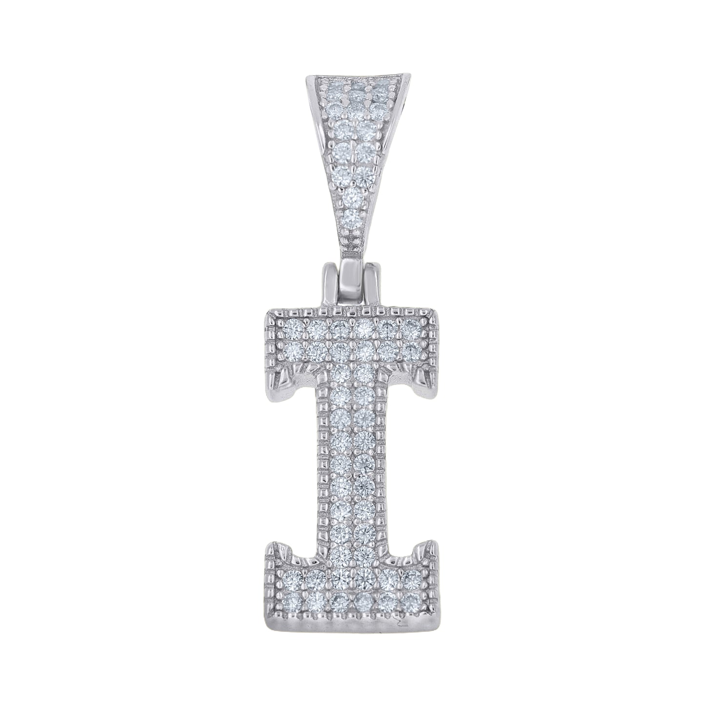 Sterling Silver Unisex Moissanite Initial Letter A Charm Pendant – Elegant Jewelry Gift for Birthday, Anniversary, Engagement, Wedding