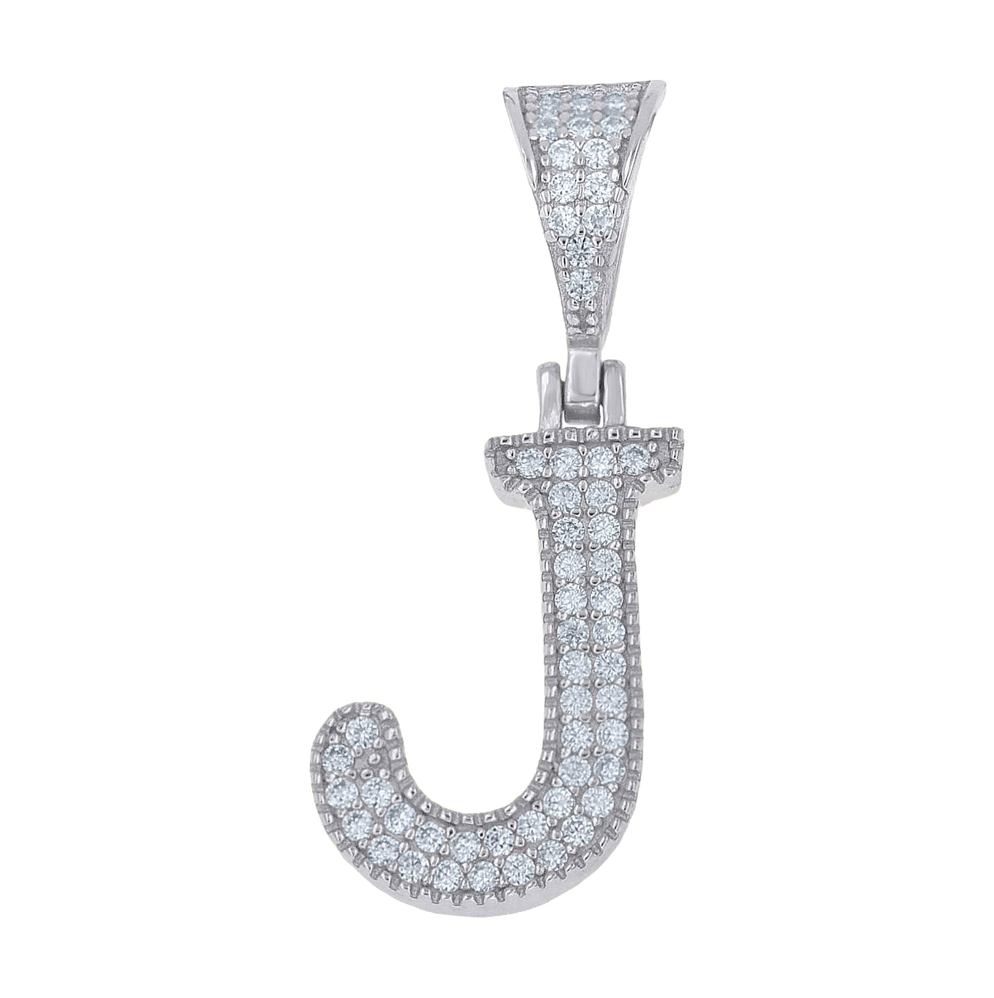 Sterling Silver Unisex Moissanite Initial Letter A Charm Pendant – Elegant Jewelry Gift for Birthday, Anniversary, Engagement, Wedding