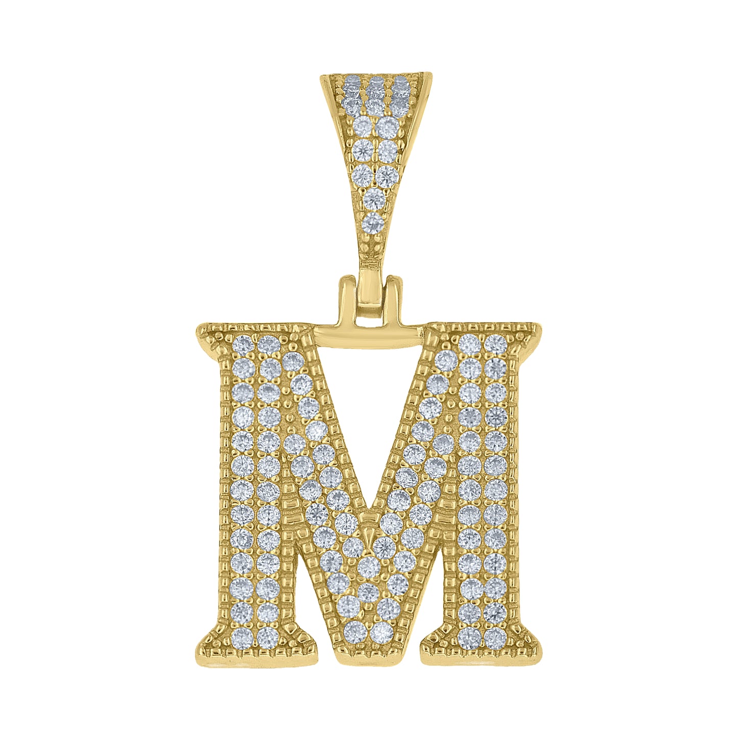 Sterling Silver Unisex Moissanite Initial Letter A Charm Pendant – Elegant Jewelry Gift for Birthday, Anniversary, Engagement, Wedding
