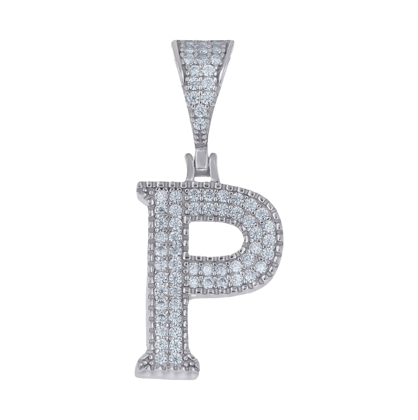Sterling Silver Unisex Moissanite Initial Letter A Charm Pendant – Elegant Jewelry Gift for Birthday, Anniversary, Engagement, Wedding