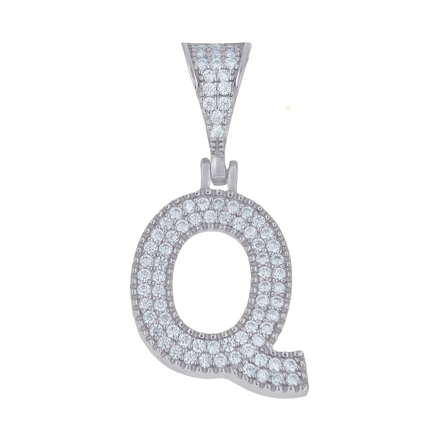 Sterling Silver Unisex Moissanite Initial Letter A Charm Pendant – Elegant Jewelry Gift for Birthday, Anniversary, Engagement, Wedding