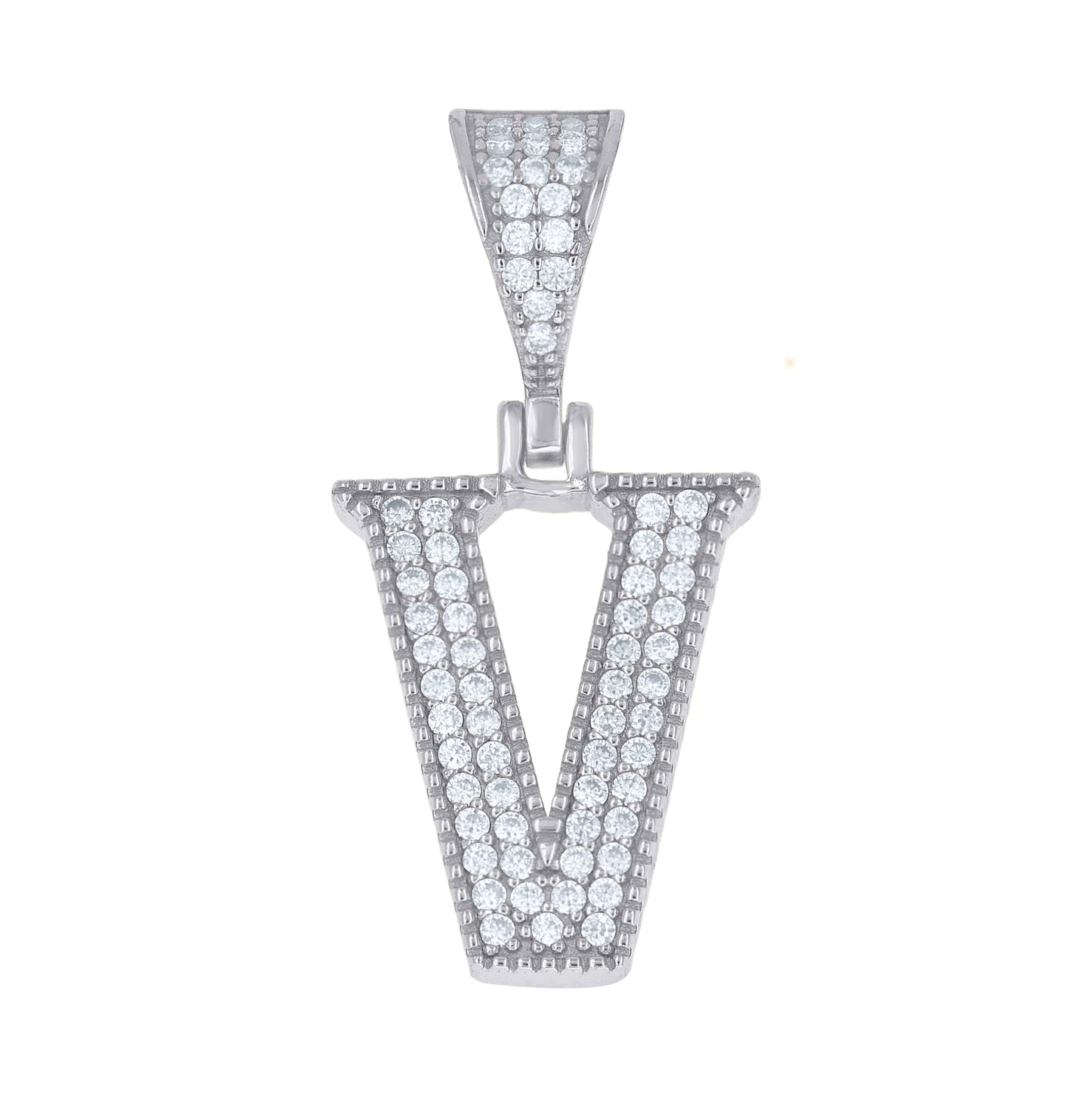 Sterling Silver Unisex Moissanite Initial Letter A Charm Pendant – Elegant Jewelry Gift for Birthday, Anniversary, Engagement, Wedding