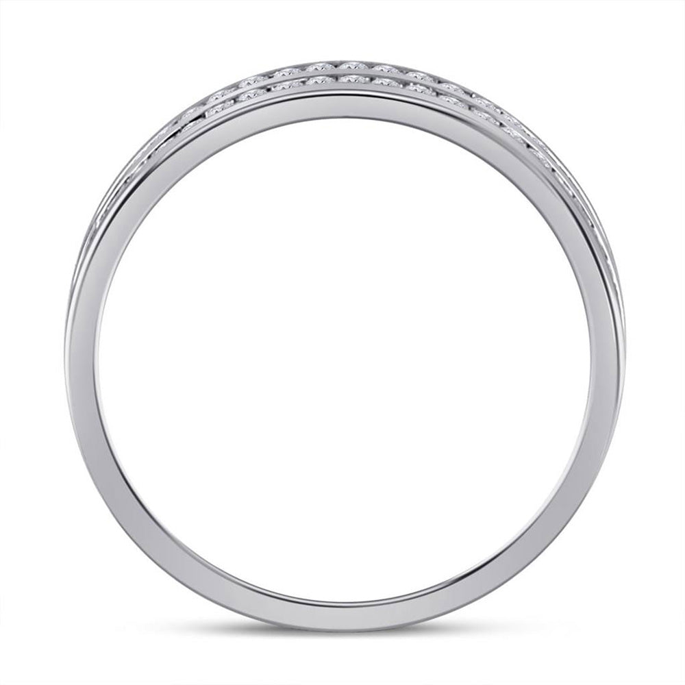 14K White Gold Womens Round Diamond Eternity Wedding Band 1 Cttw, Womens Size: 5-10