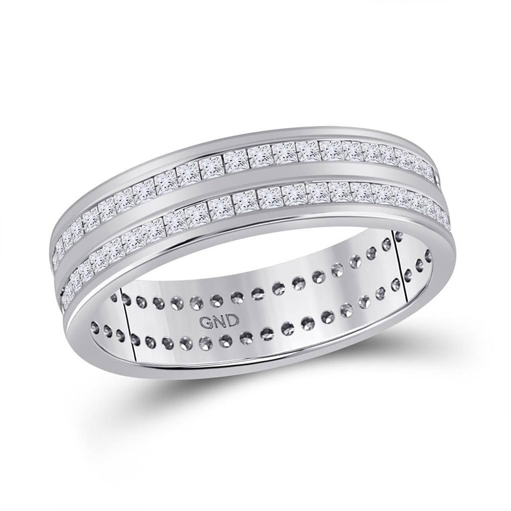 14K White Gold Womens Round Diamond Eternity Wedding Band 1 Cttw, Womens Size: 5-10