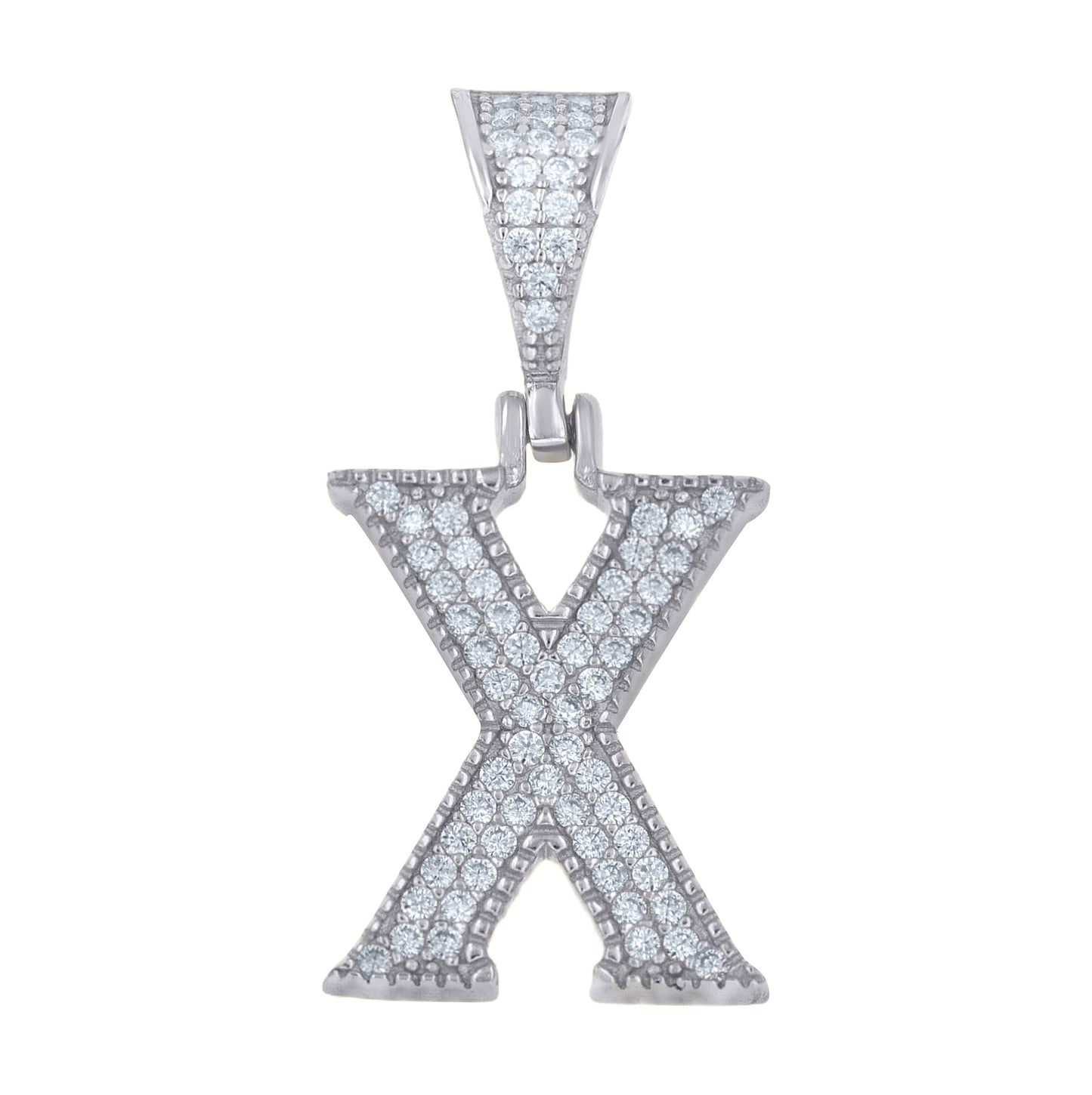 Sterling Silver Unisex Moissanite Initial Letter A Charm Pendant – Elegant Jewelry Gift for Birthday, Anniversary, Engagement, Wedding