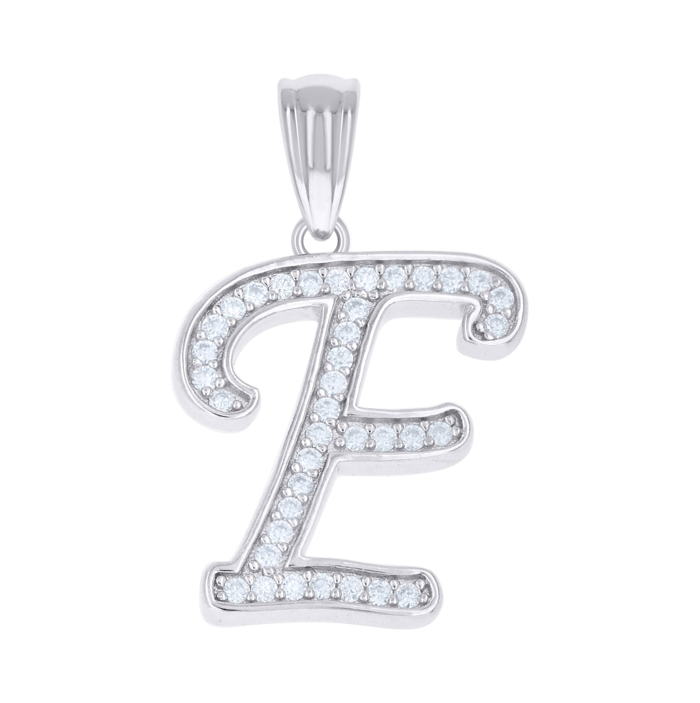 Sterling Silver Unisex Moissanite Initial Alphabet A Charm Pendant – Elegant Jewelry Gift for Birthday, Anniversary, Engagement, Wedding