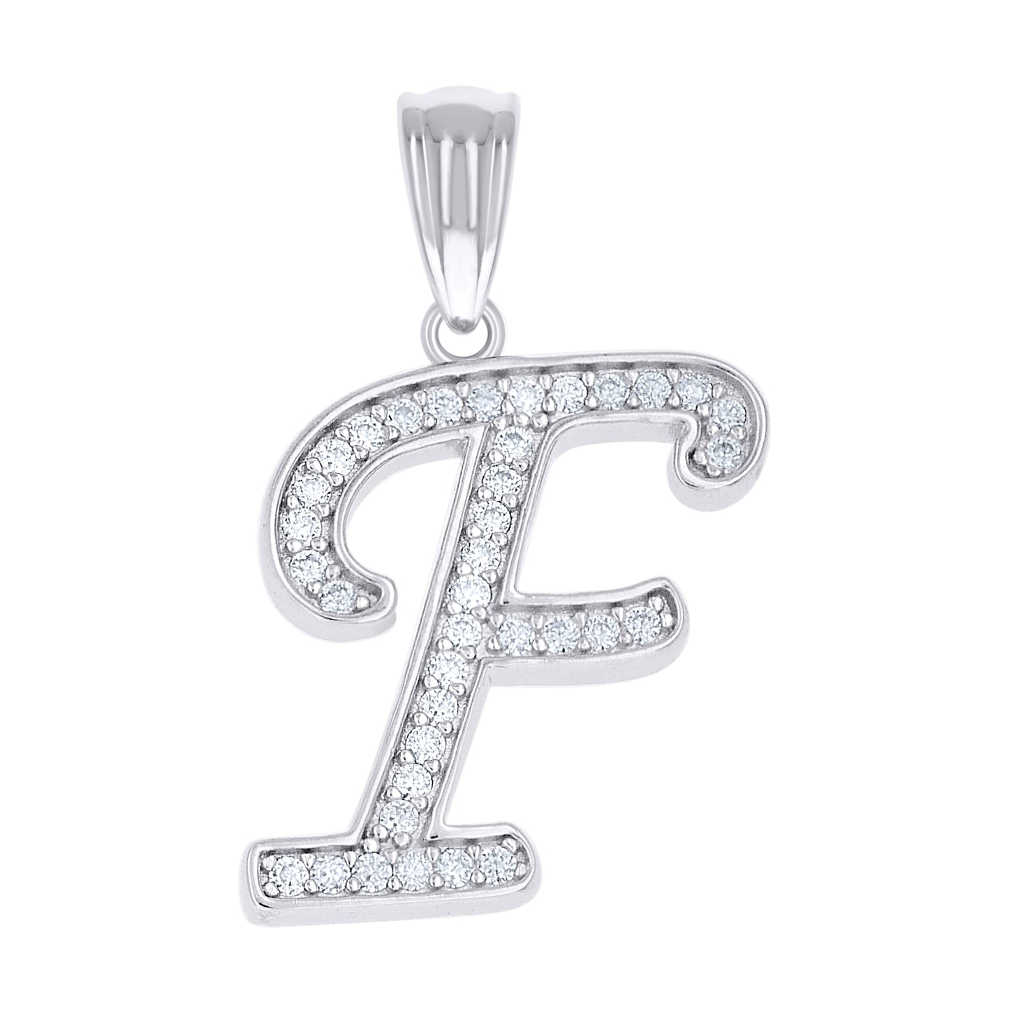 Sterling Silver Unisex Moissanite Initial Alphabet A Charm Pendant – Elegant Jewelry Gift for Birthday, Anniversary, Engagement, Wedding