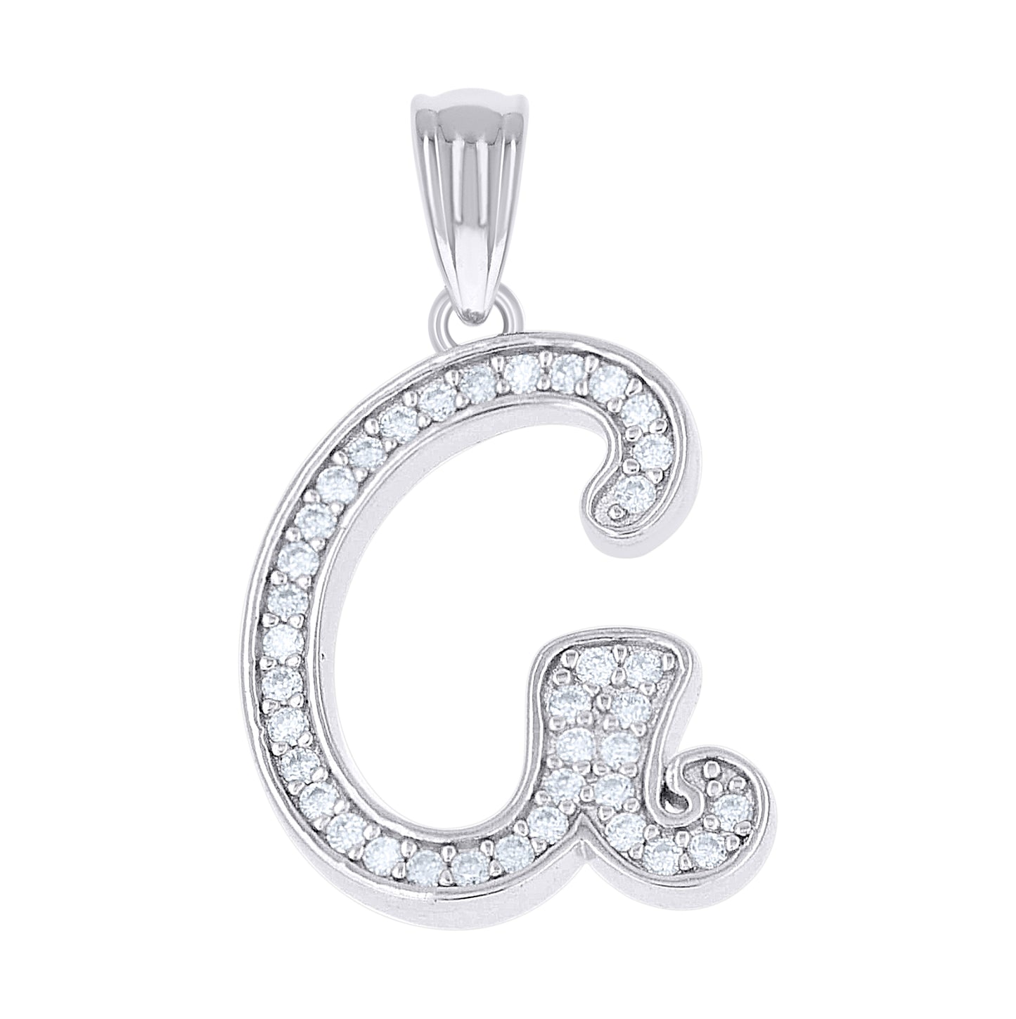 Sterling Silver Unisex Moissanite Initial Alphabet A Charm Pendant – Elegant Jewelry Gift for Birthday, Anniversary, Engagement, Wedding