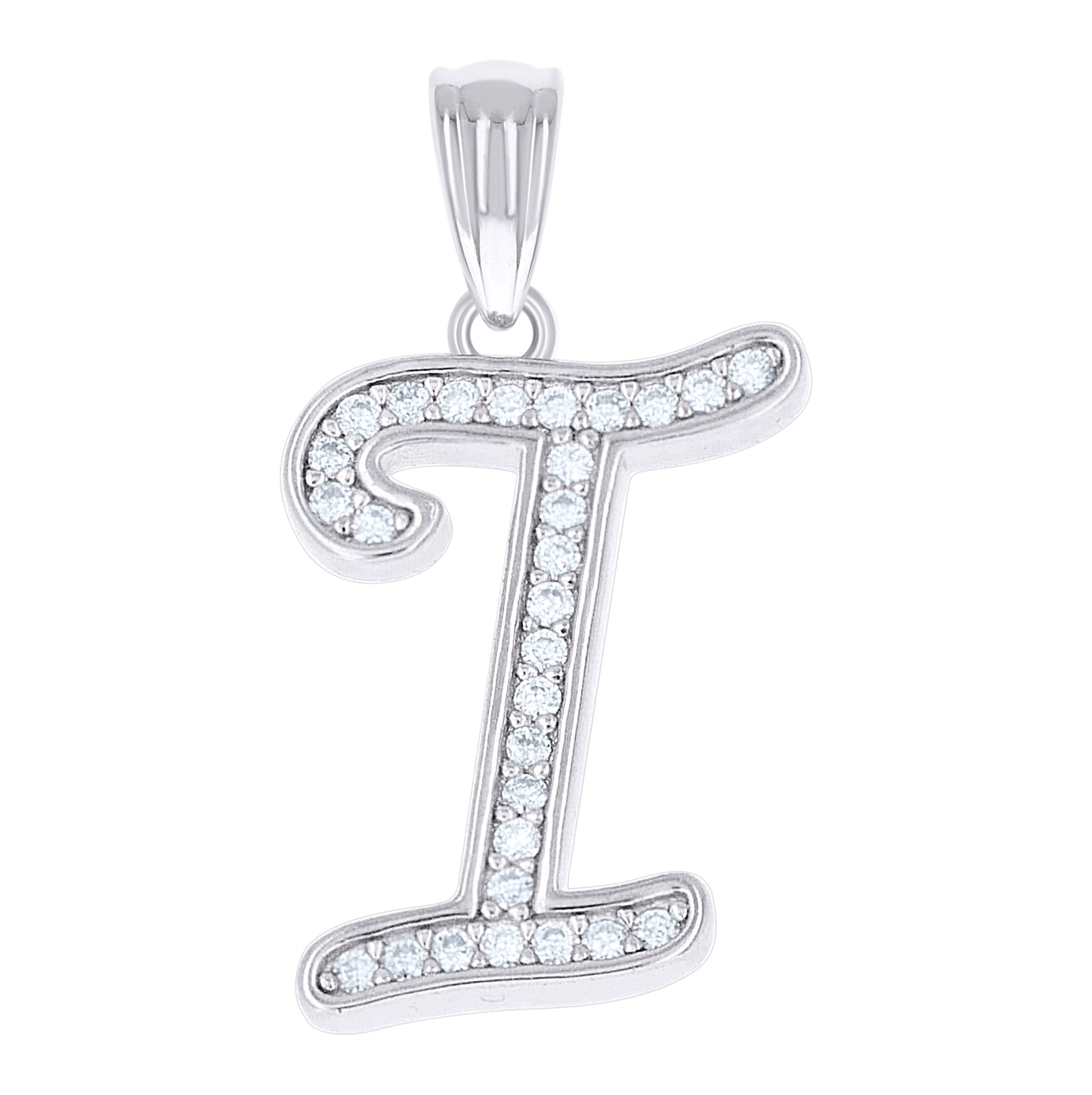 Sterling Silver Unisex Moissanite Initial Alphabet A Charm Pendant – Elegant Jewelry Gift for Birthday, Anniversary, Engagement, Wedding