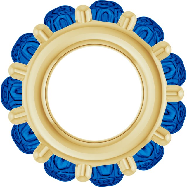 14K Yellow Gold Round 2 Mm Polished Lab-Grown Cabochon Spacer Charm/Pendant
