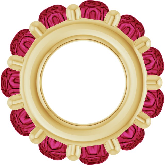 14K Yellow Gold Round 2 Mm Polished Lab-Grown Cabochon Spacer Charm/Pendant