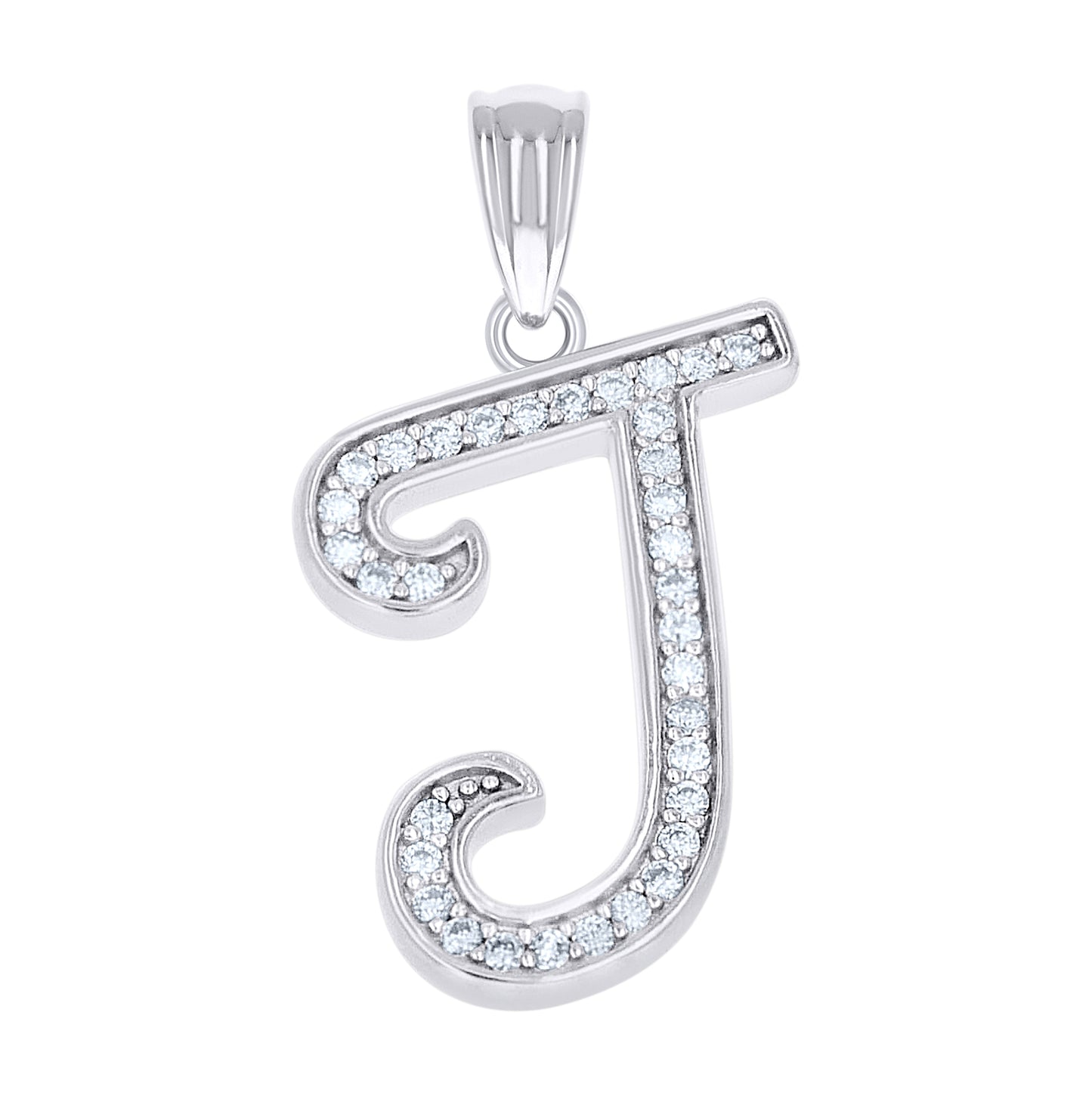 Sterling Silver Unisex Moissanite Initial Alphabet A Charm Pendant – Elegant Jewelry Gift for Birthday, Anniversary, Engagement, Wedding