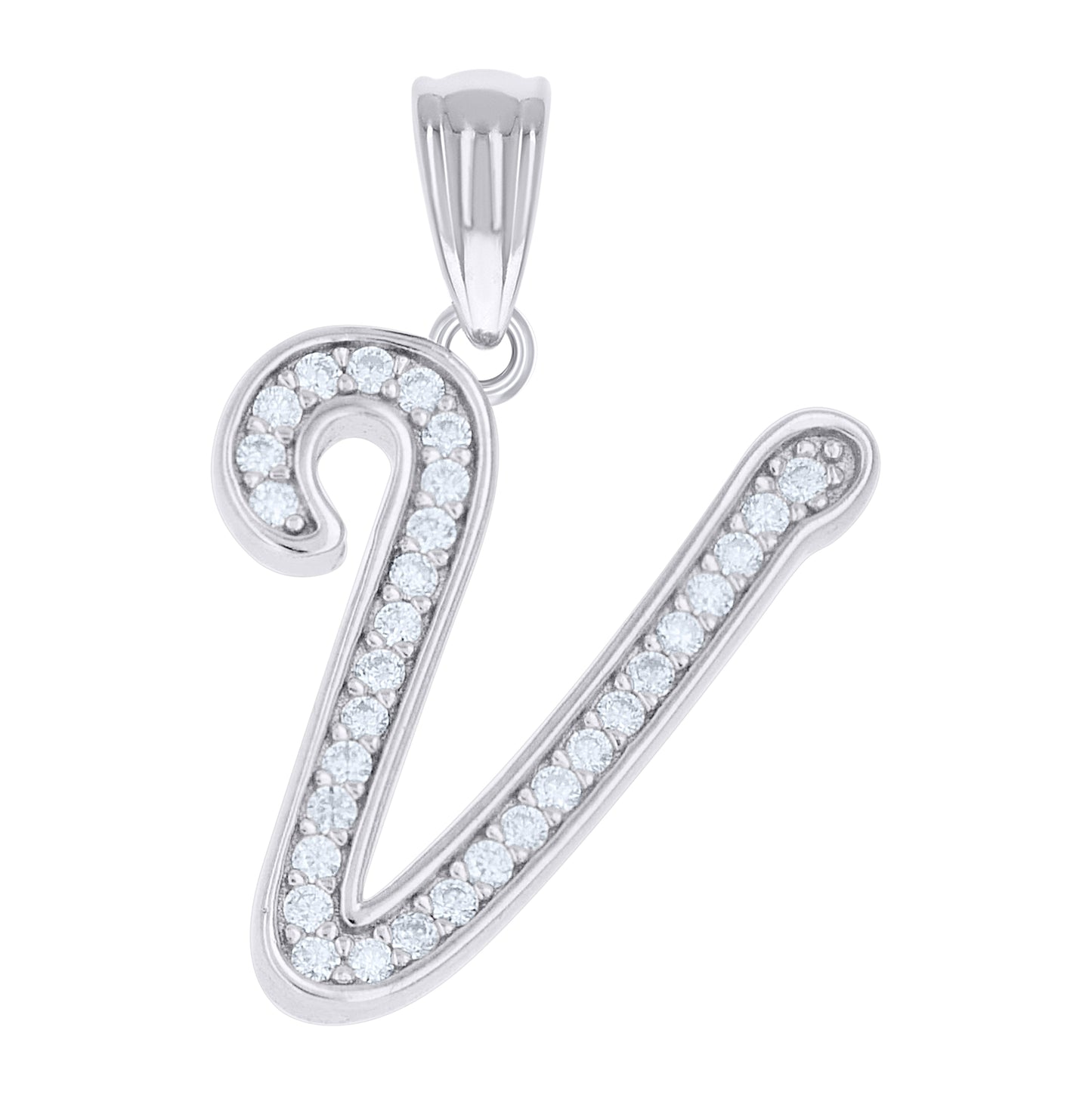 Sterling Silver Unisex Moissanite Initial Alphabet A Charm Pendant – Elegant Jewelry Gift for Birthday, Anniversary, Engagement, Wedding