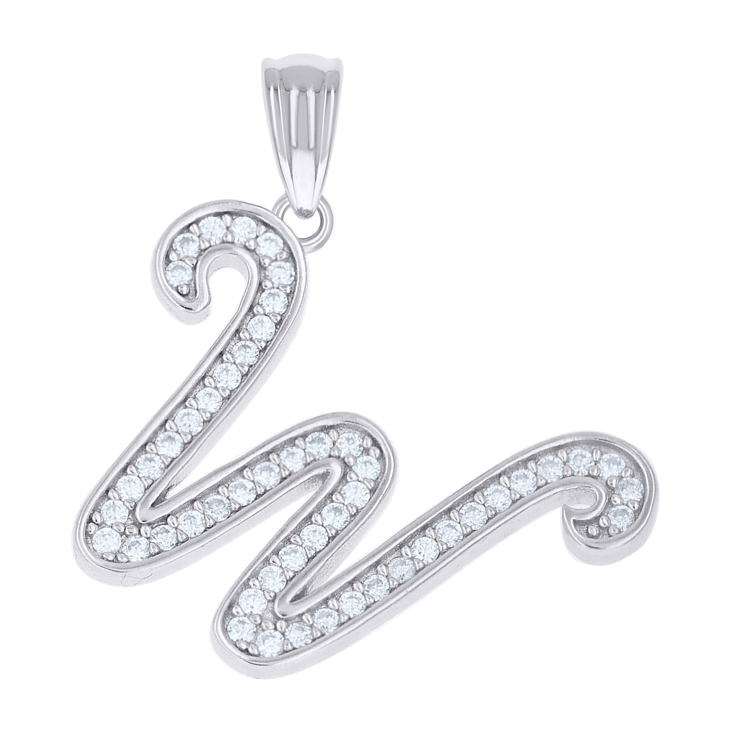 Sterling Silver Unisex Moissanite Initial Alphabet A Charm Pendant – Elegant Jewelry Gift for Birthday, Anniversary, Engagement, Wedding