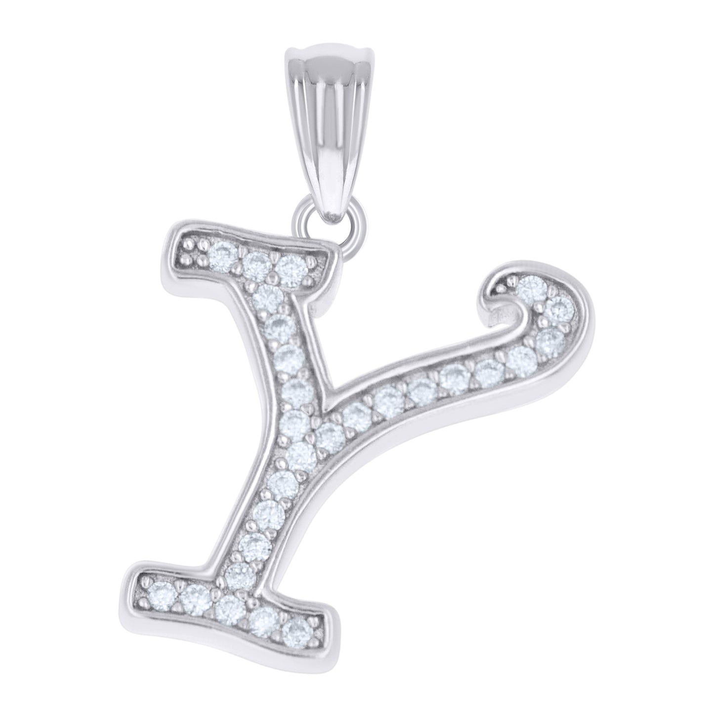 Sterling Silver Unisex Moissanite Initial Alphabet A Charm Pendant – Elegant Jewelry Gift for Birthday, Anniversary, Engagement, Wedding