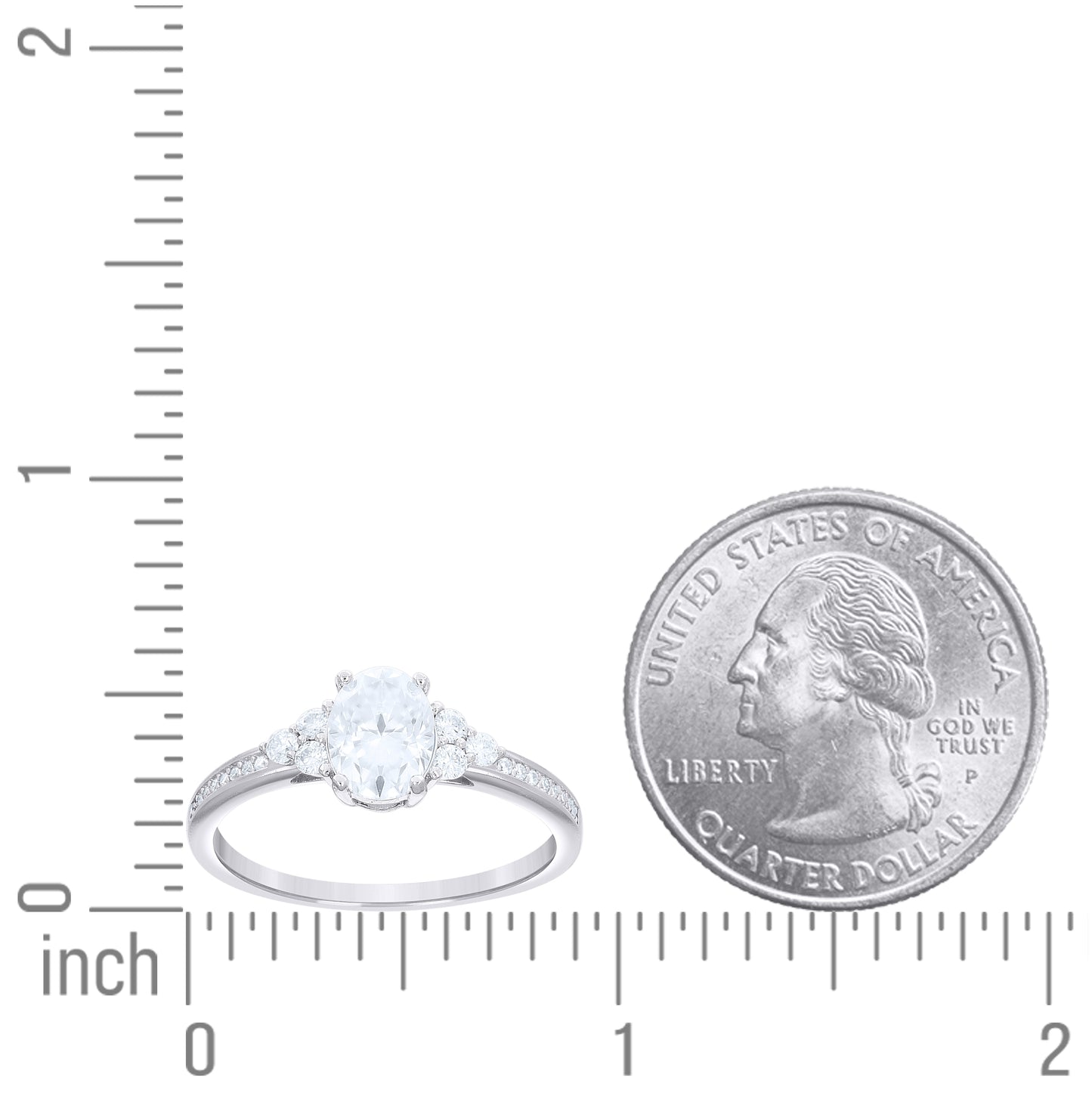 Sterling Silver Womens Oval Round 1.79ct  Moissanite Engagement Ring Size 10– Elegant Jewelry Gift for Birthday, Anniversary, Engagement, Wedding